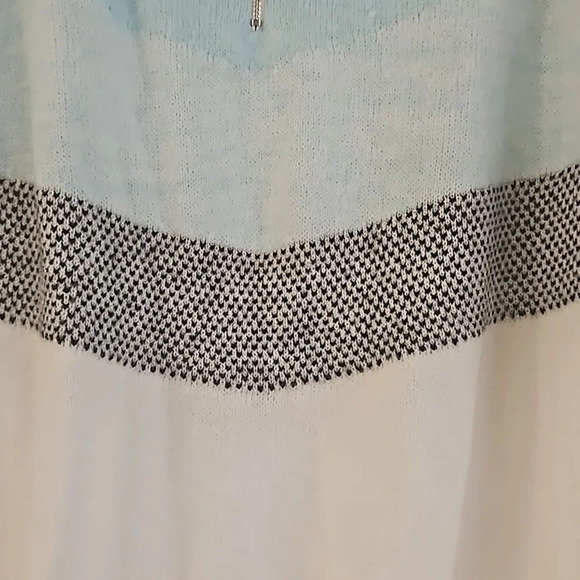 Made with love blue skies chevron Zipup crew neck sweater. Size medium NWT - Picture 5 of 6